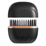 Mini Wireless Rechargeable Hair Straightener Comb Portable Styling Tool for Women Black