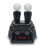 4-in-1 Charger Charging Dock for Sony PS4 Playstation 4 VR PS/VR Move Controllers