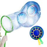 Big Bubble Wands Set – Giant Bubble Kit with Wand Blower and Tray