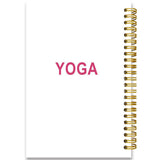 Chair Yoga 30 Day Spiral Book with Illustrated Seated Pose Guide Pink