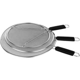 3PCS Stainless Steel Grease Splatter Guard Ultra Fine Mesh Pan Screens