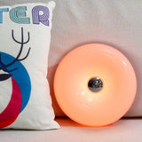 Rechargeable Donut Lamp for Table and Wall with Touch Dimmer Orange