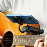 Guitar Phone Holder No Drill Mobile Phone Mount with Rotatable Arm