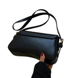 One Shoulder Bag for Women Trendy Underarm Fashion Handbag Black