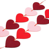 Felt Heart Garland Banner for Valentine's Day Weddings & Party Decorations Style 1