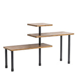 3 Tier Moveable Corner Shelf Organizer for Kitchen Bathroom Brown