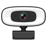 4K Webcam with Ring Light & Tripod – Built-in Mic