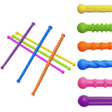 6PCS Sensory Fidget Sticks – Flexible Stress Relief Toys for ADHD