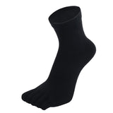 5 Pairs of Mens Breathable Five Toe Socks Black