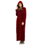 Unisex Bathrobe for Womens Flannel Fleece Robes Winter Warm Housecoat Nightgown Sleepwear Wine Red