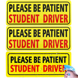 3PCS Student Driver Car Signs Please Be Patient