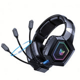 2.4GHz Wireless Gaming Headset with Flip Mic for PC Black