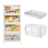 4 Tier Clear Storage Bins with Lids for Bedroom Living Room