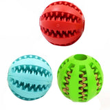 Pet Dog Chew Ball Toy Rubber Teeth Cleaning Bite Ball Puppy Treat Ball