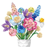 888PCS Botanical Collection Building Block Toy – Flower Bouquet Construction Set