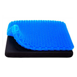 Blue Honeycomb Gel Seat Cushion 42x36x6cm with Removable Cover