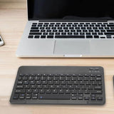10-inch Ultra-Slim Bluetooth Keyboard Portable Mini Wireless Keyboard Rechargeable for iOS Android Windows Tablet Smartphone Black