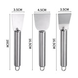 3 PCS Stainless Steel Ice Scraper Kit for Freezer Kitchen Grease Adhesive