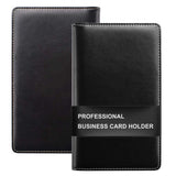 120-Slot Portable Business Card Book Holder Organizer for Men Women Black