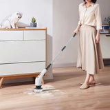 Cordless Electric Spin Scrubber Rechargeable Cleaning Brush with 7 Replaceable Brush Heads White