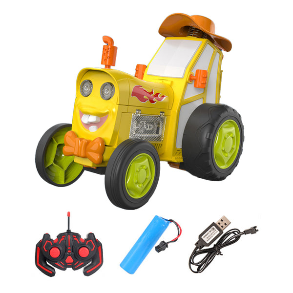 Remote Control Dancing Stunt Car Toy Crazy Jumping Toy Car Kid Gift Yellow