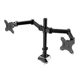 Double Arm Desk Mount Bracket Dual Monitor Stand for 13-27Inch Monitors