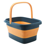 Collapsible Foot Bath Basin with Massage Acupoints Blue