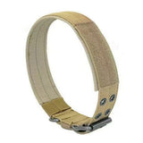 Padded Nylon Dog Collar Leash Set Adjustable for Large Dogs Khaki