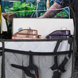 55L Foldable Car Trunk Organzier 6-Pocket Storage Box for Home Car Office White
