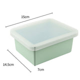 2 PCS Silicone Freezer Trays with Lid for Soup Storage Light Green