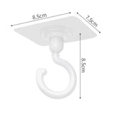 10 Pcs Adhesive Wall & Ceiling Decor Hook Heavy Duty No-Drill 360 Degree for Hanging Home White