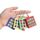 10-Pack Portable Tic Tac Toe Game Keychain Set Colorful Travel-Friendly Toys