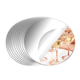 10-Piece Acrylic Round Mirror Stickers Silver Decorative Mirrors for Wall Party Photography