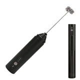 3-Speed Rechargeable Milk Frother Hanheld for Matcha Lattes Cappuccino Black