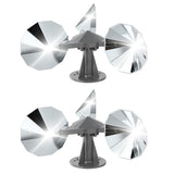 2PCS Bird Scare Reflective Device Bird Reflector with Plastic Basefor Garden Farm