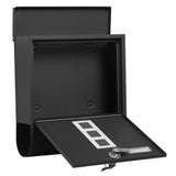 Wall Mounted Large Metal Mailbox with Key Lock Rust-Resistant Parcel Box