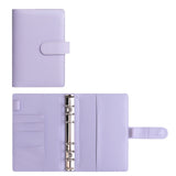 A6 Refillable Binder Notebook Detachable Planner for School Office & Travel Purple