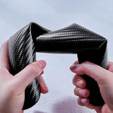 3 Piece Carbon Fiber Steering Wheel Cover Non-Slip Grip Protector