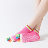 5 Pair Women Yoga Socks Non-Slip Grippy Pilates Socks for Barre Ballet