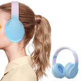 Foldable Wireless Over-Ear Headphones Bluetooth Headset with Mic Function Blue