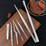 7Pcs Kitchen Cooking Tongs Tweezers for Chef Serving Food Grill BBQ