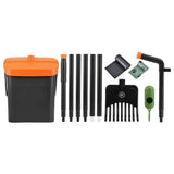 Pooper Scooper Swivel Bin Rake With Bag Attachment For Lawn Yard
