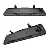 12" 4K Streaming Rearview Mirror Dash Cam with Dual Lens & Night Vision