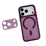 Frosted Camera Lens Case for iPhone 18 Pro Max Easy Attached Cherry Red