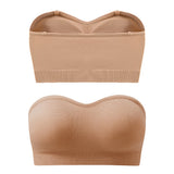 Bras for Women Non-Slip Seamless Padded with Removable Shoulder Straps Nude
