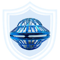 Flying Orb LED Hover Ball Toy – Galaxy Boomerang Spinner with Lights Blue