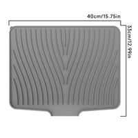 Silicone Dish Drying Mat for Kitchen Counter Non-Slip Drain Pad Grey