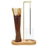 Figure Eight Glass Incense Holder with Ash Catcher for Meditation Decor