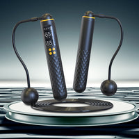 Smart Digital Jump Rope Set Accurately Skipping Rope Weighted Exercise Rope for Fitness Training Black