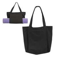 Yoga Pilates Mat Storage Bag Shoulder Handbag with Yoga Mat Carrier Pocket Gym Bag Black